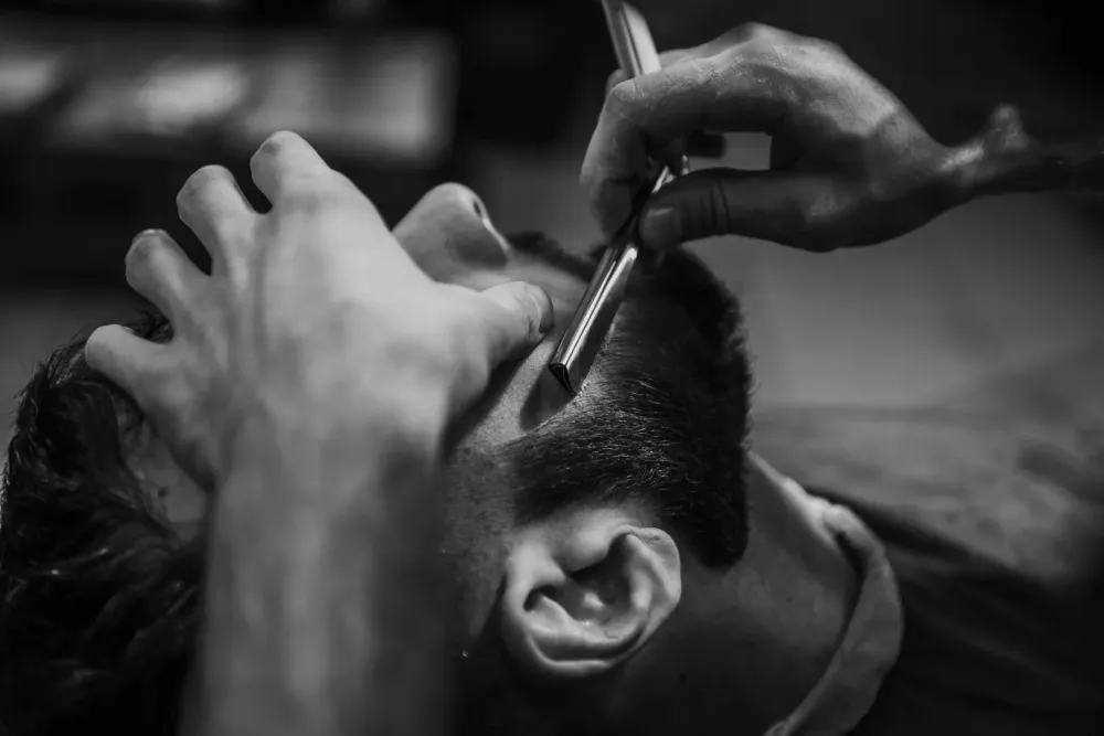 barbier noir et blanc